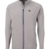 Clemens Kilback Jacksonville Jaguars Grey Zip Jacket