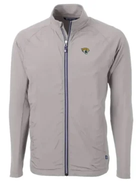 Clemens Kilback Jacksonville Jaguars Grey Zip Jacket