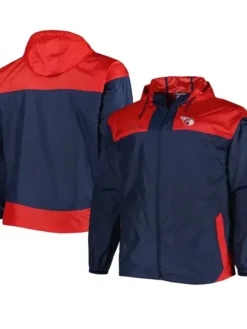 Cleveland Guardians Red And Blue Windbreaker Jacket