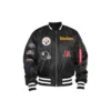 Clovis Pittsburgh Steelers Black Full-Zip Bomber Jacket