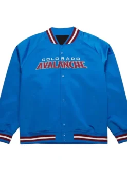 Colorado Avalanche Blue Satin Varsity Jacket