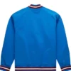 Colorado Avalanche Blue Satin Varsity Jacket Back