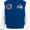 Colorado Avalanche Blue and White Wool Varsity Jacket