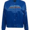 Colorado Avalanche Classic Blue Satin Varsity Jacket