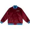 Colorado Avalanche Maroon Satin Varsity Jacket