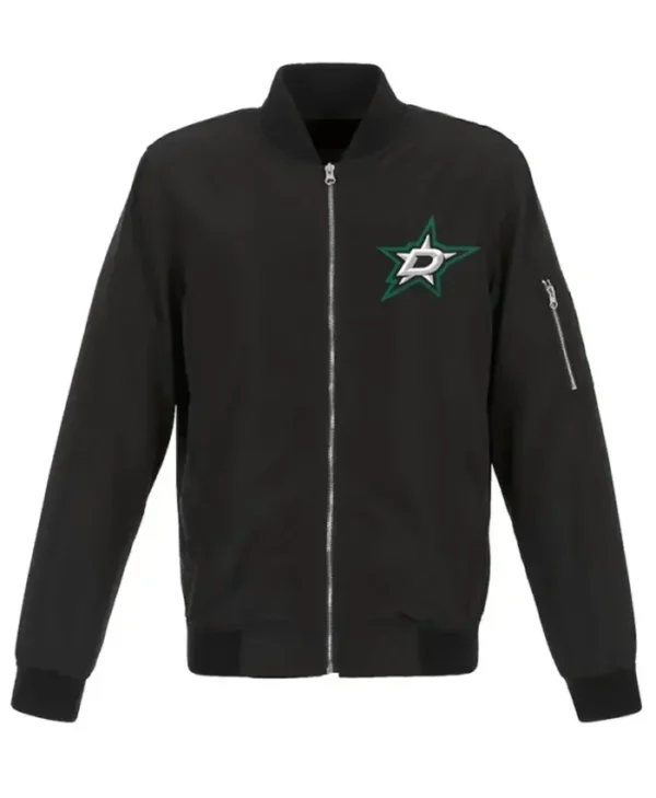 Dallas Stars Black Vintage Bomber Jacket
