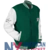 Dallas Stars Green And White Letterman Jacket