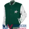Dallas Stars Letterman Green And White Jacket