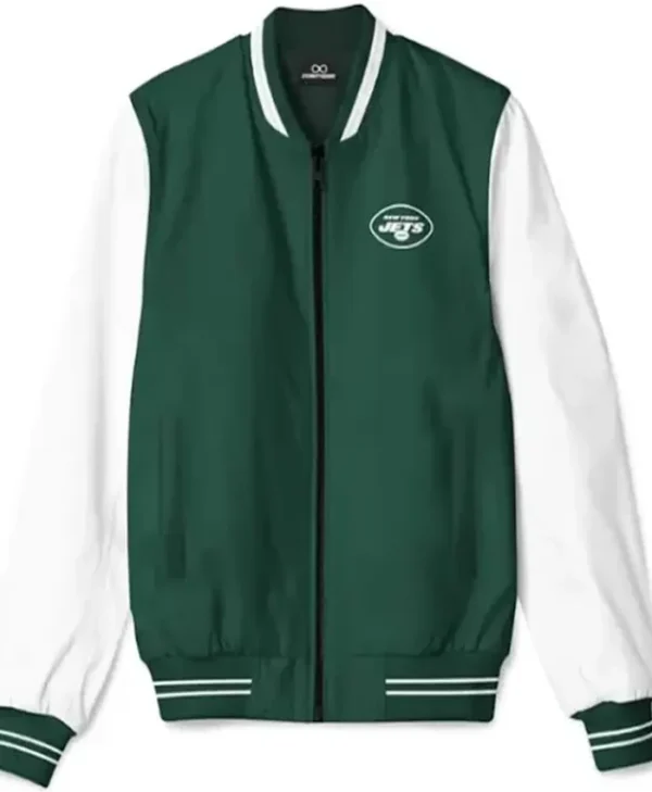 Dallin New York Jets Green Full Zip Bomber Jacket