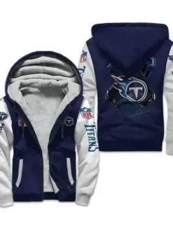 Dessie Tennessee Titans Black Fur Hooded Jacket