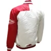 Detroit Red Wings Letterman Satin Varsity Jacket Back