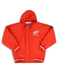 Detroit Red Wings Orange Starter Hooded Jacket