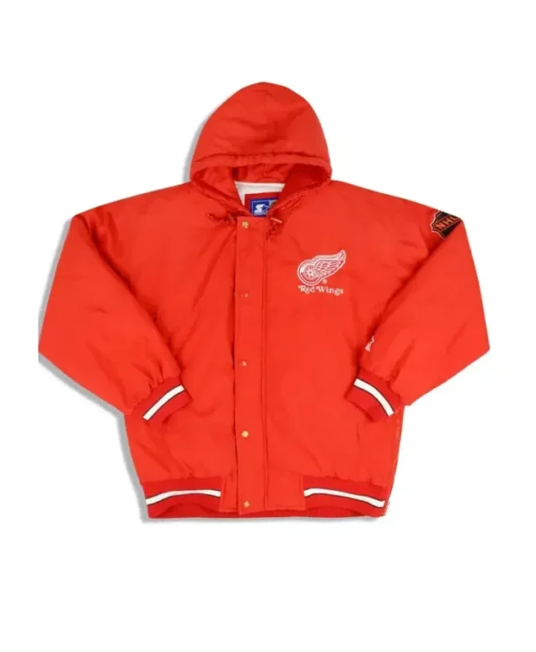 Detroit Red Wings Orange Starter Hooded Jacket