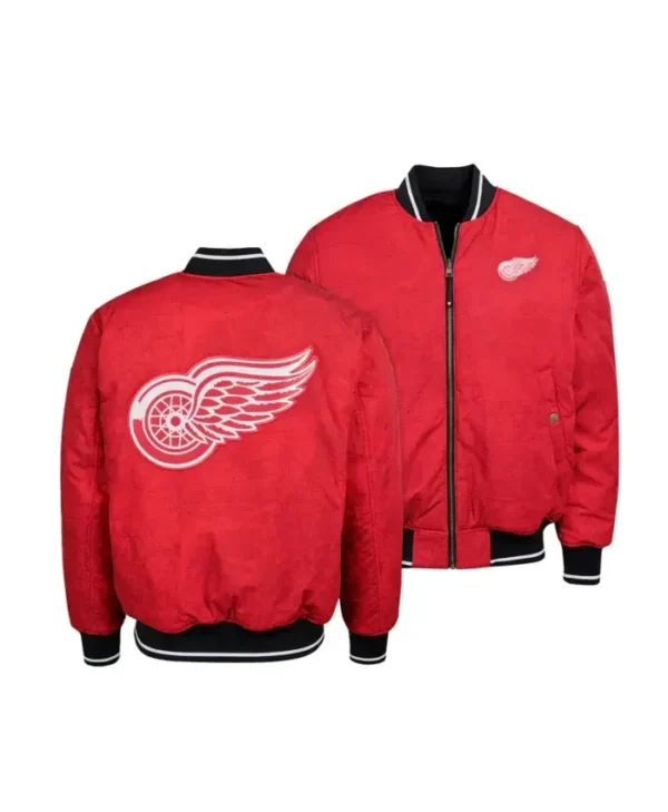 Detroit Red Wings Vintage Bomber Red Jacket