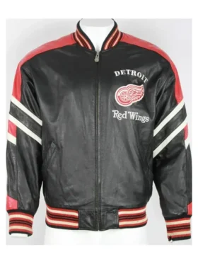 Detroit Red Wings Vintage Leather Bomber Jacket