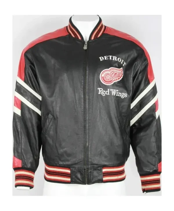 Detroit Red Wings Vintage Leather Bomber Jacket