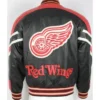 Detroit Red Wings Vintage Leather Bomber Jacket Back