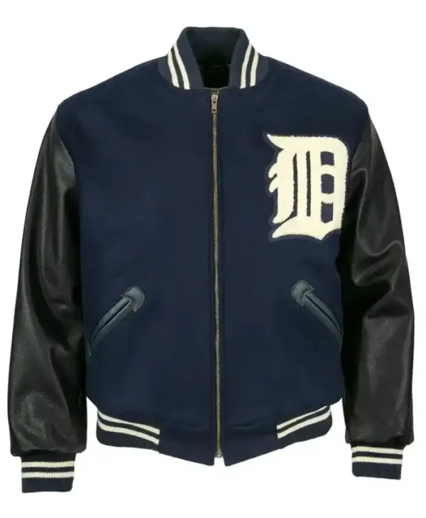Detroit Tigers 1955 Authentic Black Wool Varsity Jacket