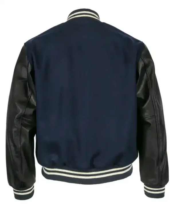 Detroit Tigers 1955 Authentic Black Wool Varsity Jacket Back