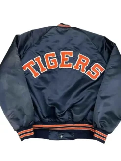 Detroit Tigers 90s Satin Varsity Jacket Back