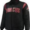 Diamondbacks Black Satin Zip Bomber Jacket