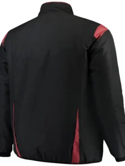 Diamondbacks Black Satin Zip Bomber Jacket Back