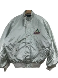 Diamondbacks Grey Satin Varsity Jacket