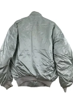 Diamondbacks Grey Satin Varsity Jacket Back