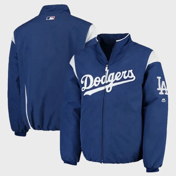 Dodgers On Field Los Angeles Blue Full Zip Jacket