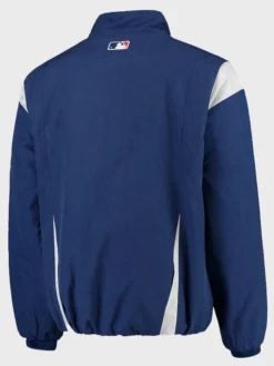 Dodgers On Field Los Angeles Blue Full Zip Jacket Back