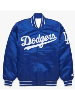 Donato LA Dodgers Satin Blue Varsity Jacket
