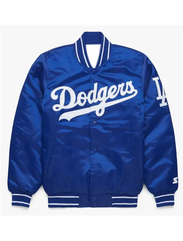 Donato LA Dodgers Satin Blue Varsity Jacket