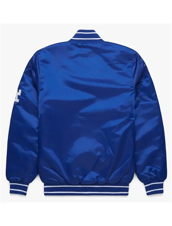 Donato LA Dodgers Satin Blue Varsity Jacket Back