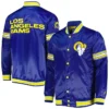 Douglas Los Angeles Rams Blue Satin Varsity Jacket