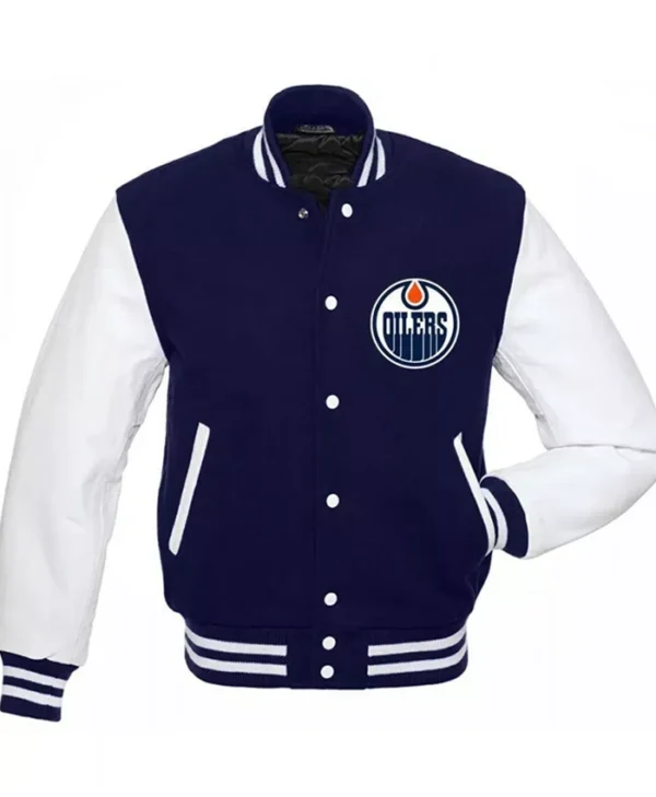 Edmonton Oilers Wool Varsity Jacket