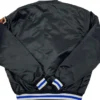 Elna NHL Tampa Bay Lightning Black Satin Varsity Jacket Back
