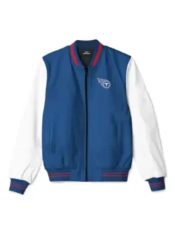 Emmet NFL Tennessee Titans Blue Zip Bomber Jacket