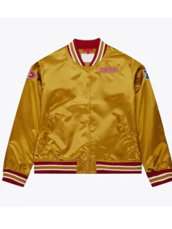 Estella San Francisco 49ers Faithful to The Bay Gold Satin Jacket