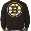 Euna Boston Bruins Bomber Black Wool Varsity Bomber Jacket