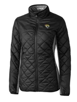 Gayle Harris Jacksonville Jaguars Black Zip Quilted Jacket