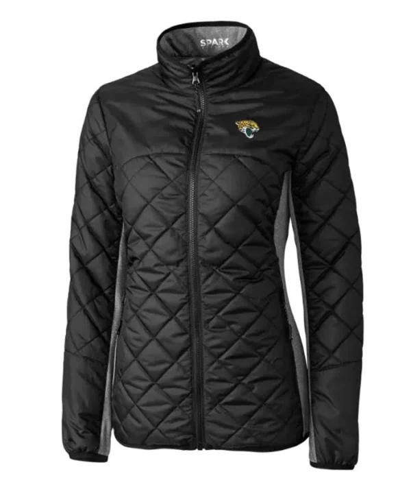 Gayle Harris Jacksonville Jaguars Black Zip Quilted Jacket