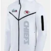 Gerlach Kansas City Chiefs White Zip Hooded Jacket