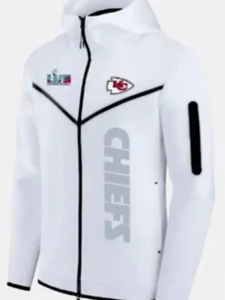 Gerlach Kansas City Chiefs White Zip Hooded Jacket