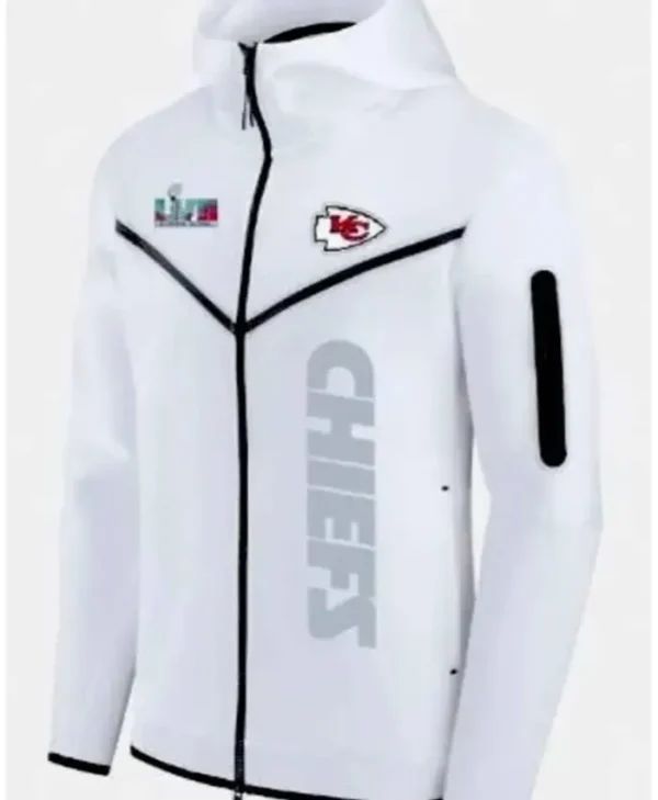 Gerlach Kansas City Chiefs White Zip Hooded Jacket