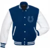 Gislason Indianapolis Colts Blue and White Wool Jacket
