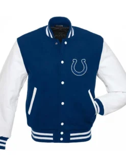 Gislason Indianapolis Colts Blue and White Wool Jacket