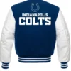 Gislason Indianapolis Colts Blue and White Wool Jacket Back