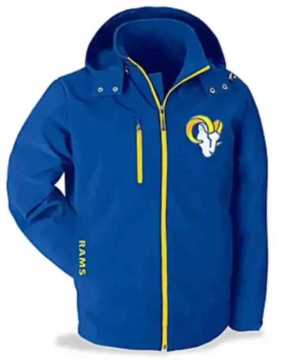 Glenda Los Angeles Rams Blue Hooded Jacket
