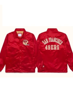 Harlan San Francisco 49ers Red Satin Jacket