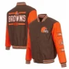 Hartmann NFL Cleveland Browns Full Snap Varsity Jacket